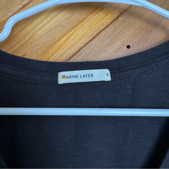 Marine Layer Black Boyfriend Short Sleeve Tee Size Small - Picture 3 of 5